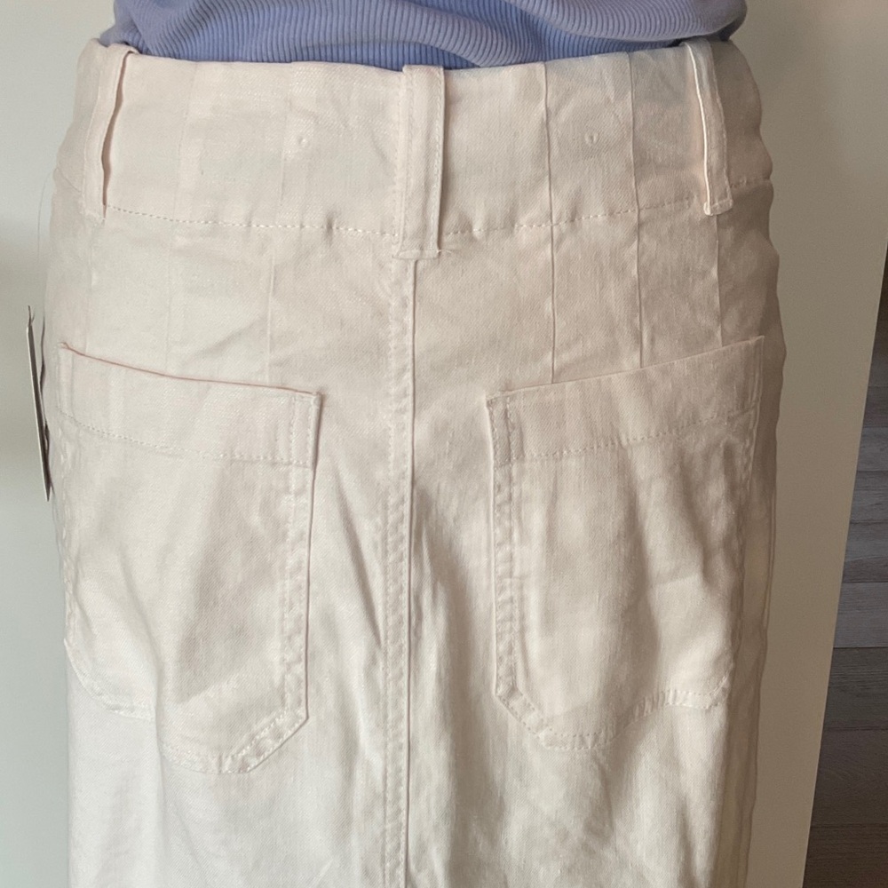 NWT Maeve Colette Cream Long Pencil Skirt - Picture 4 of 9